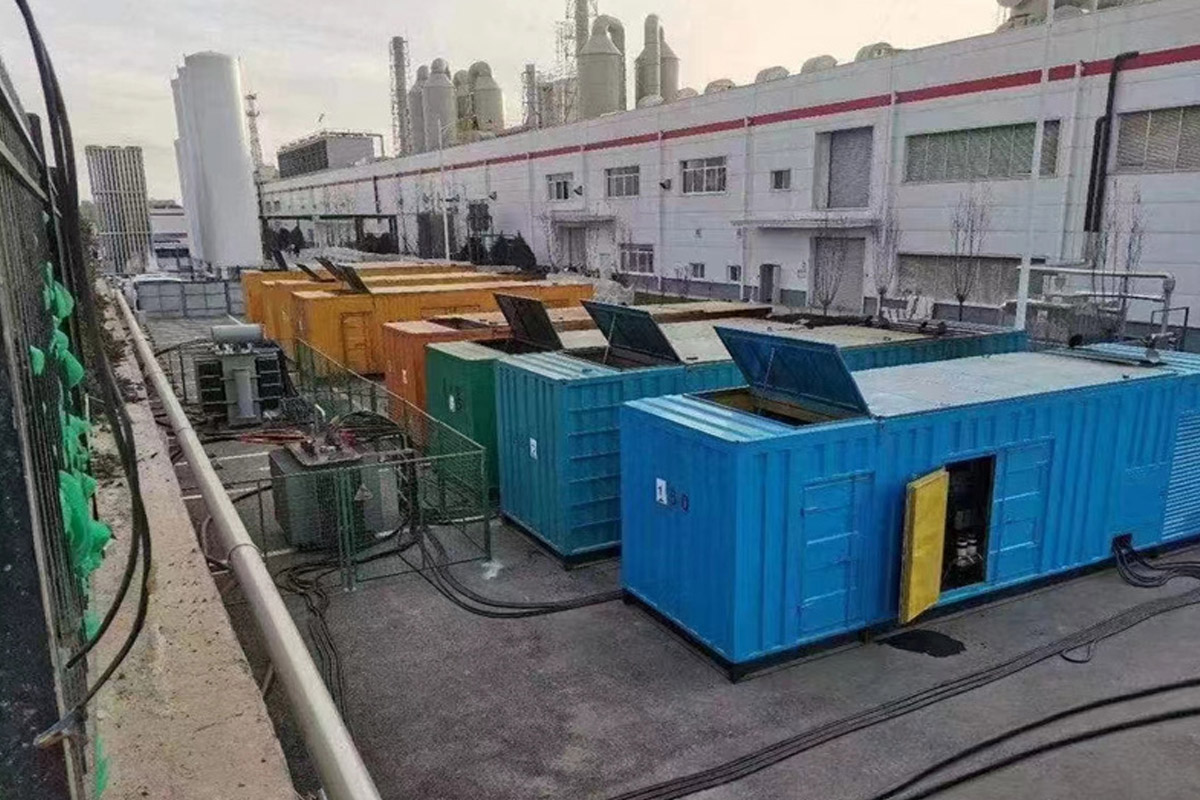 宿州发电机租赁施工现场